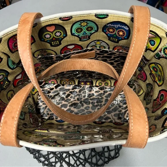 ❌SOLD❌Consuela Sunset Camo Legacy Classic Tote with Sugar Skull Accents - Picture 6 of 14